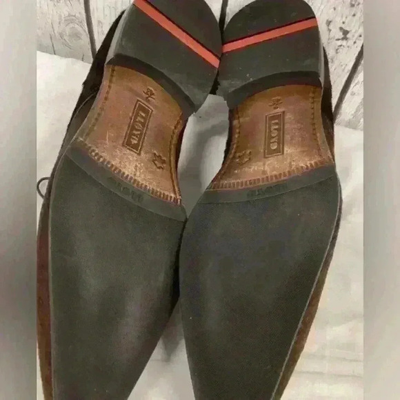 Lloyd Germany 1888 Oriza Brown Suede Pointed Toe Lace-up Classic Oxford Dress